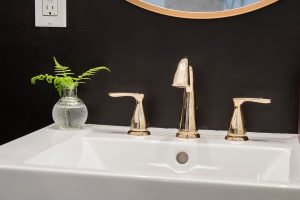 Master Sink with Polished Brass Faucet